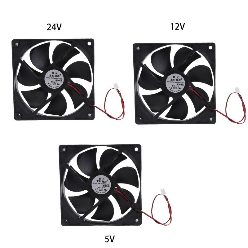 120mm  CPU   5/12/24V DC 귯ø 12025 120x120x25mm ð PC ǻ ̽-2Pin 45CFM